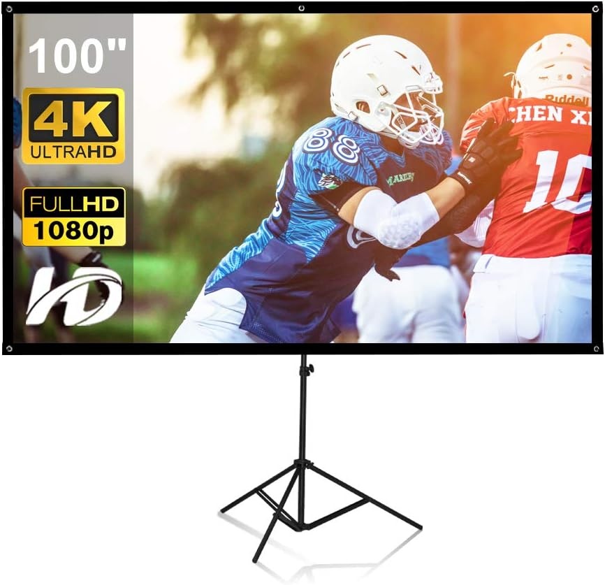 Projectiescherm met Statief 100" 4K HD - 54% Korting!