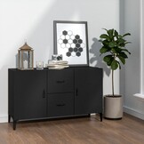Zwart Houten Dressoir 100x36x60 cm - Met 59% Korting
