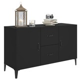 Zwart Houten Dressoir 100x36x60 cm - Met 59% Korting