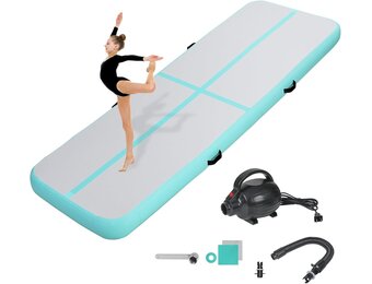 Opblaasbare Tumblingmat 4m x 1m | PVC Fitness Yoga Turnen | 35% Korting
