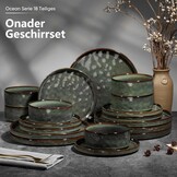18-delige Steengoed Serviesset Mosgroen - 6 pers. - 29% Korting
