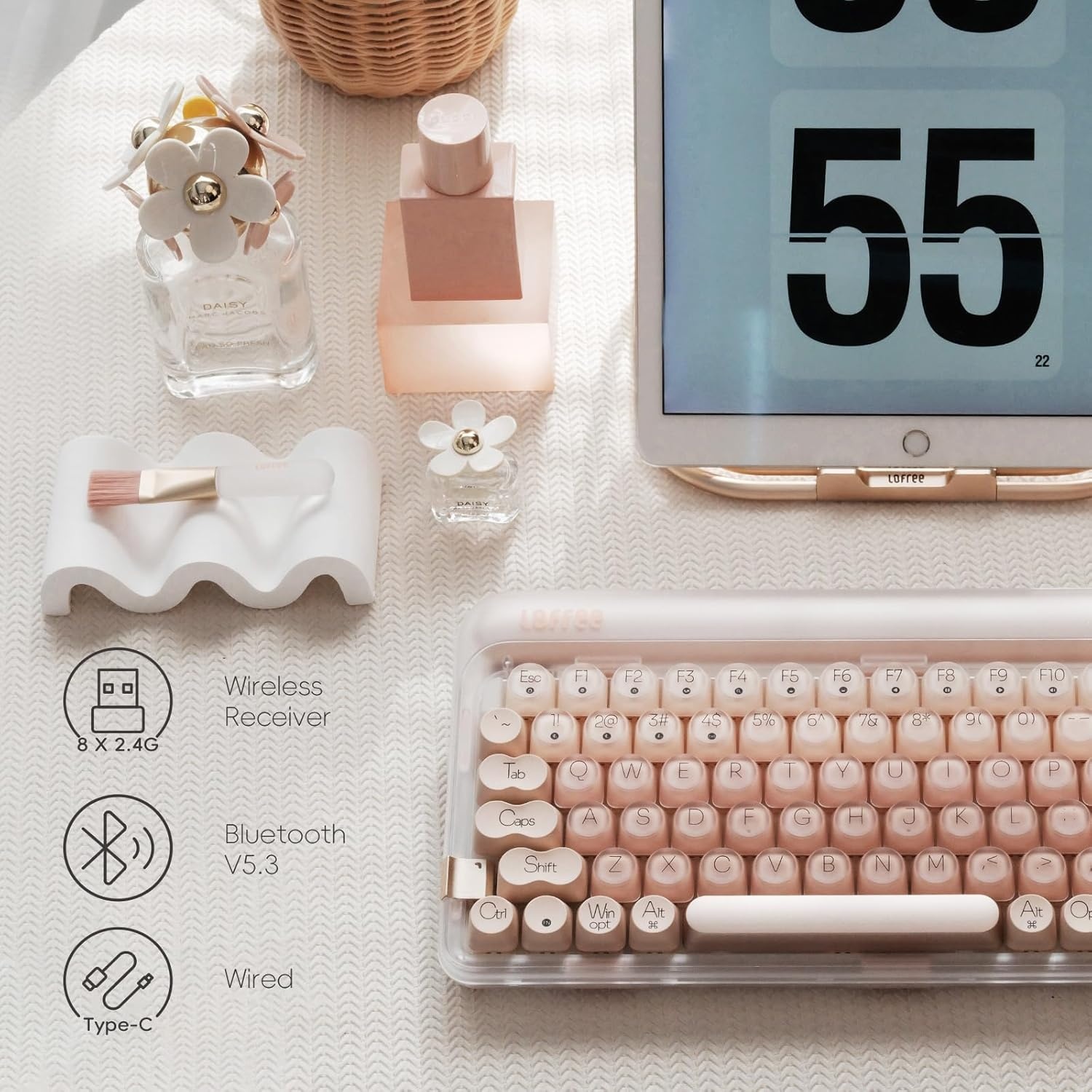 Mechanisch Toetsenbord 75% Hot-swappable Roze - 35% Korting!