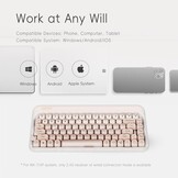 Mechanisch Toetsenbord 75% Hot-swappable Roze - 35% Korting!
