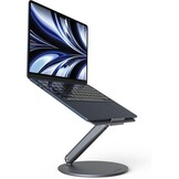 Laptopstandaard Grijs 10-17" - Opvouwbaar & 360° Draaibaar - 29% Korting!