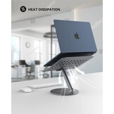 Laptopstandaard Grijs 10-17" - Opvouwbaar & 360° Draaibaar - 29% Korting!