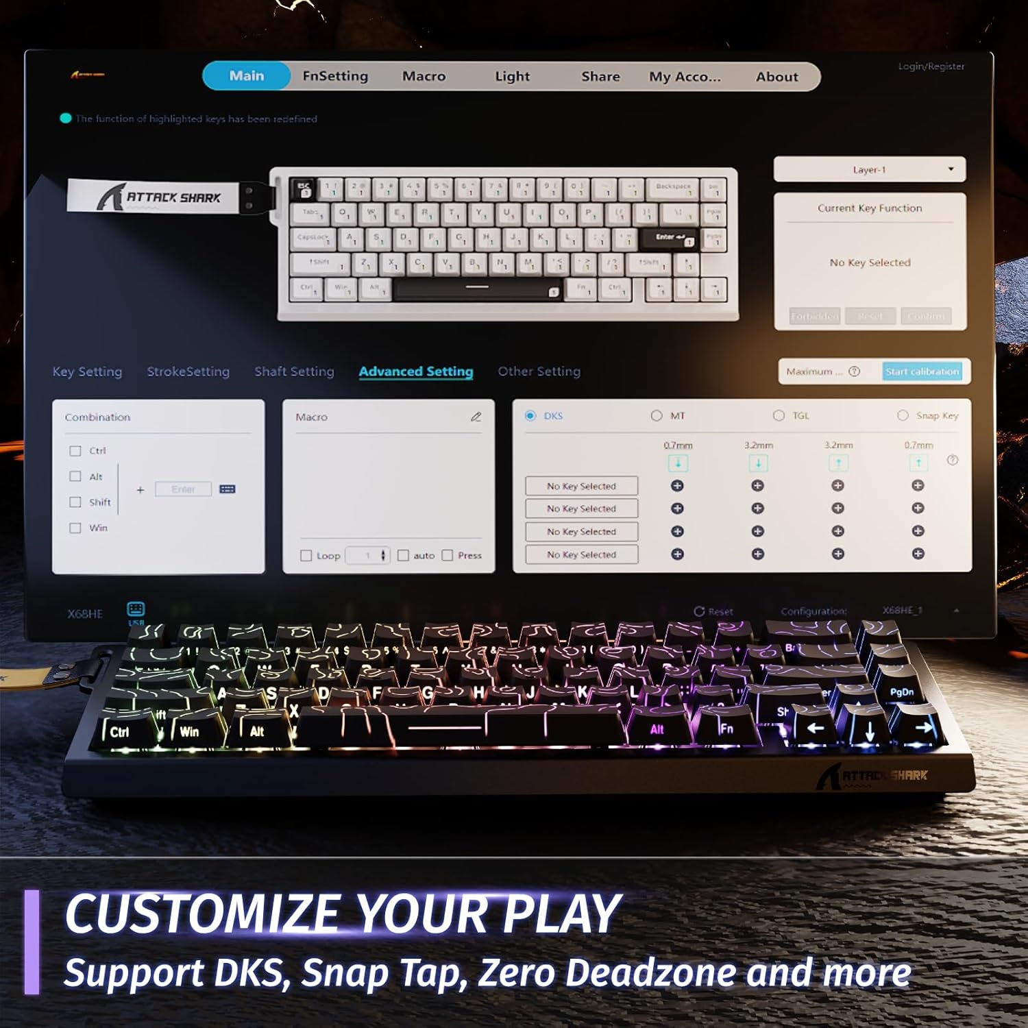 Gaming Toetsenbord 60% Magnetisch met RGB & 34% Korting