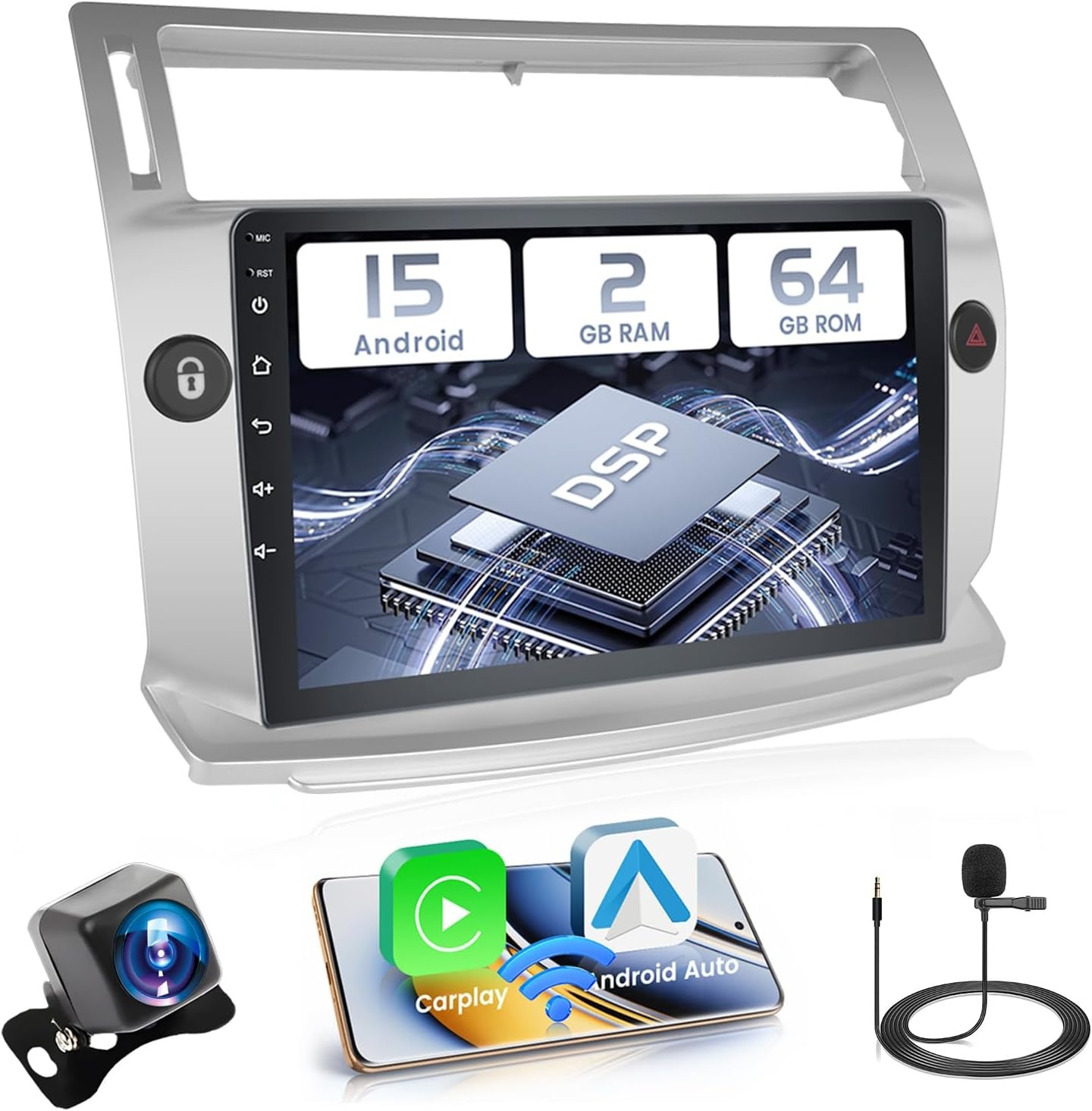 Android 13 Autoradio 9" IPS voor Citroën C4/C-Quatre met 29% Korting