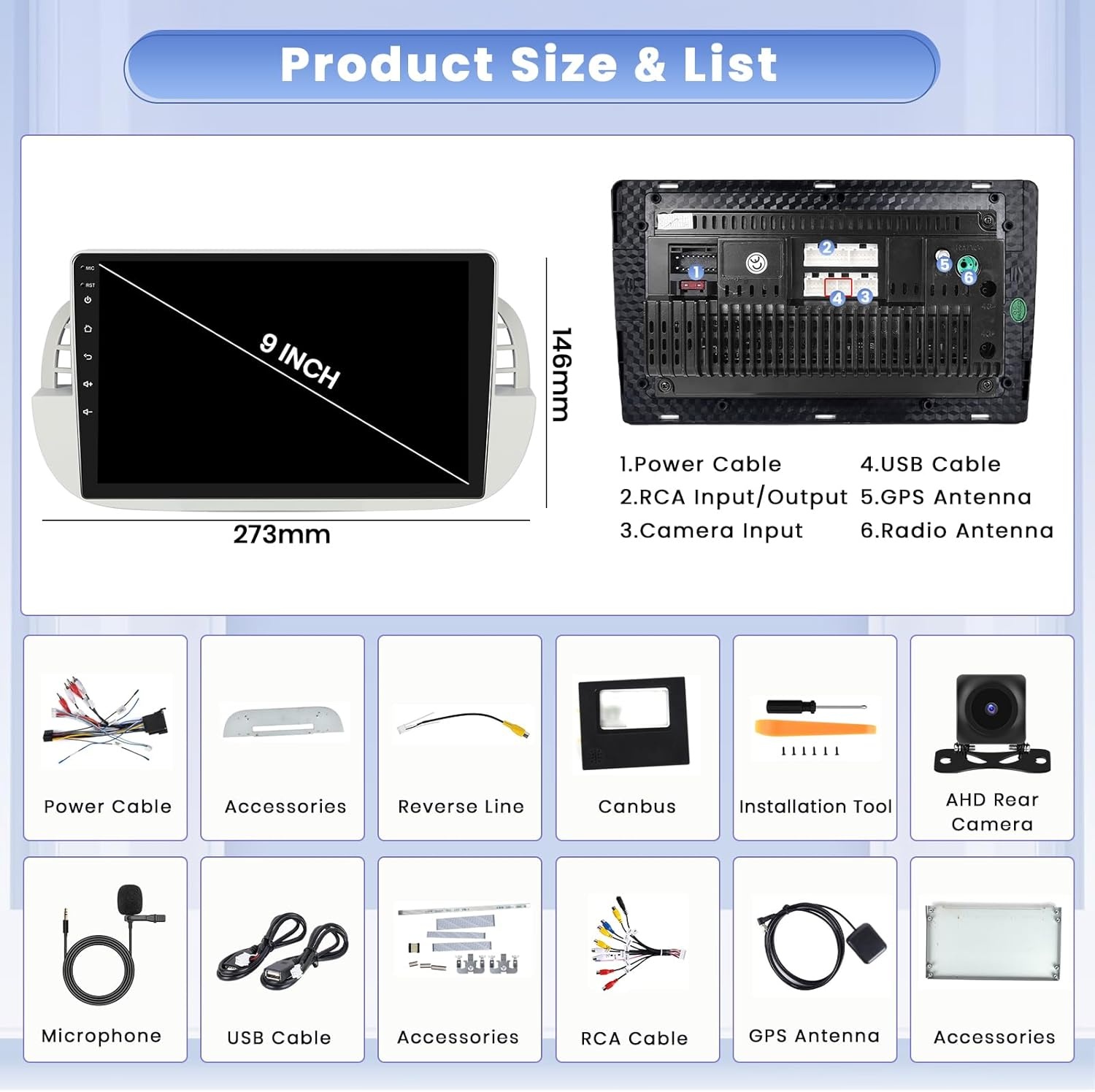 Android Autoradio Fiat 500 (2007-2015) - 35% Korting