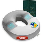 Ergonomisch Traagschuim Donut Kussen | Drukvermindering Rug & Stuitje | Zwart (32% Korting)