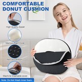 Ergonomisch Traagschuim Donut Kussen | Drukvermindering Rug & Stuitje | Zwart (32% Korting)