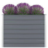 Verhoogd Plantenbed 100x100x77 cm Staal Grijs - 34% Korting!