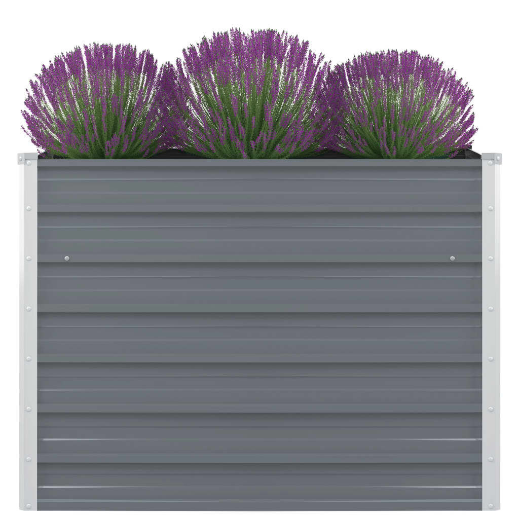 Verhoogd Plantenbed 100x100x77 cm Staal Grijs - 34% Korting!