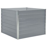 Verhoogd Plantenbed 100x100x77 cm Staal Grijs - 34% Korting!