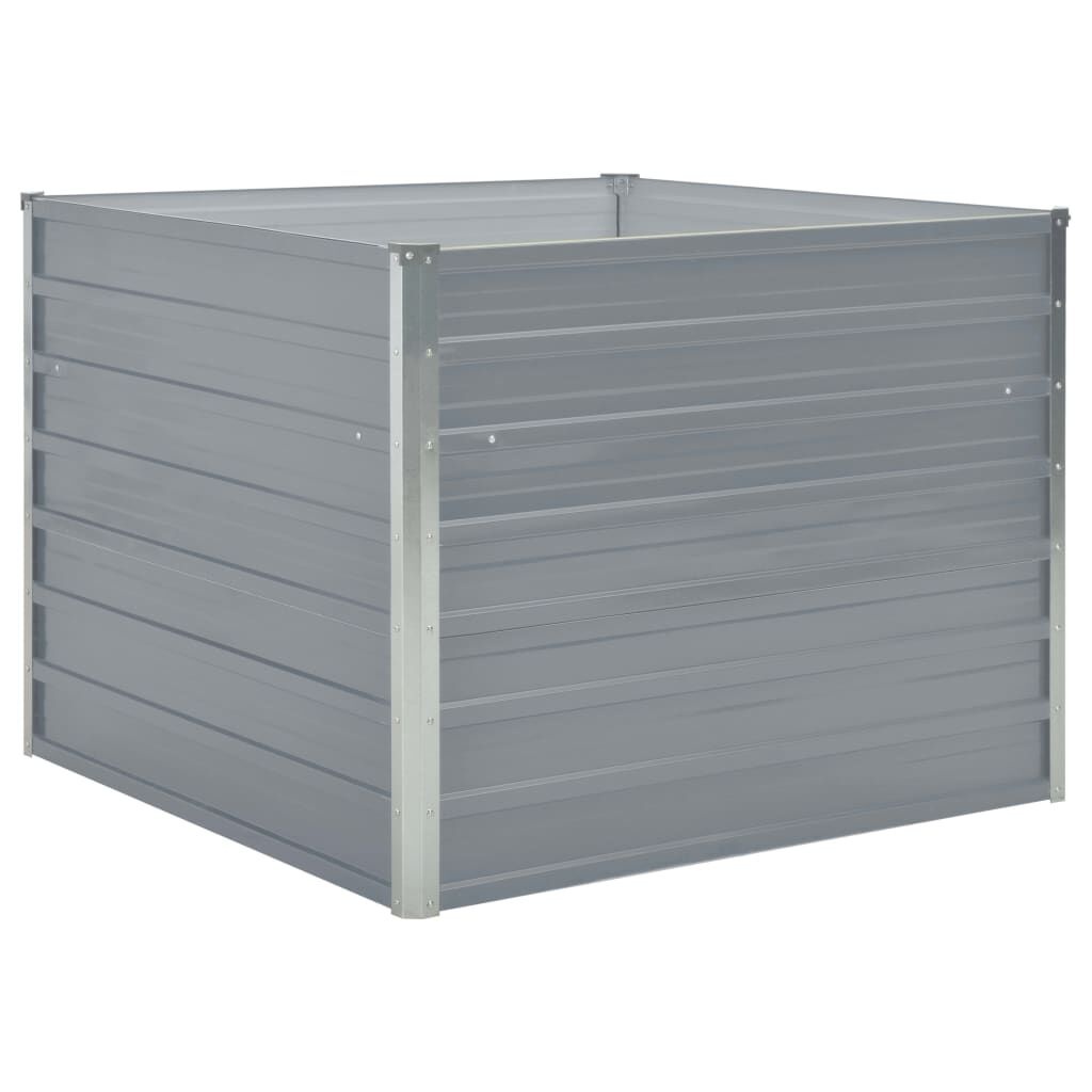 Verhoogd Plantenbed 100x100x77 cm Staal Grijs - 34% Korting!