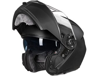 Modulaire Integraalhelm Mat Zwart - Maat S | Dubbel Vizier | DOT Keurmerk - 34% Korting!