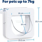 Kattenluik met Microchip (tot 7kg) Wit | 35% Korting