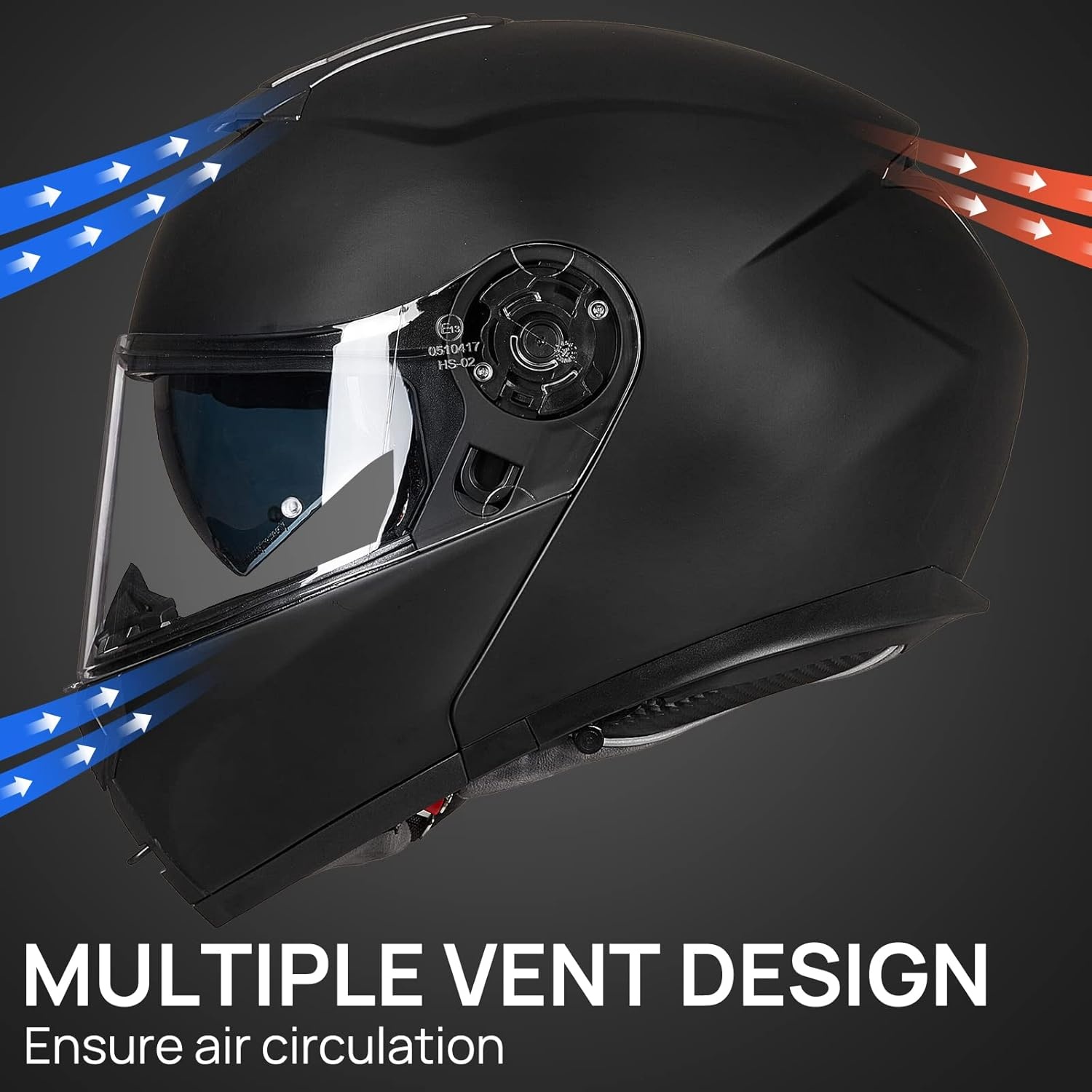 Modulaire Integraalhelm Mat Zwart - Maat S | Dubbel Vizier | DOT Keurmerk - 34% Korting!