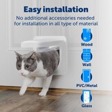 Kattenluik met Microchip (tot 7kg) Wit | 35% Korting