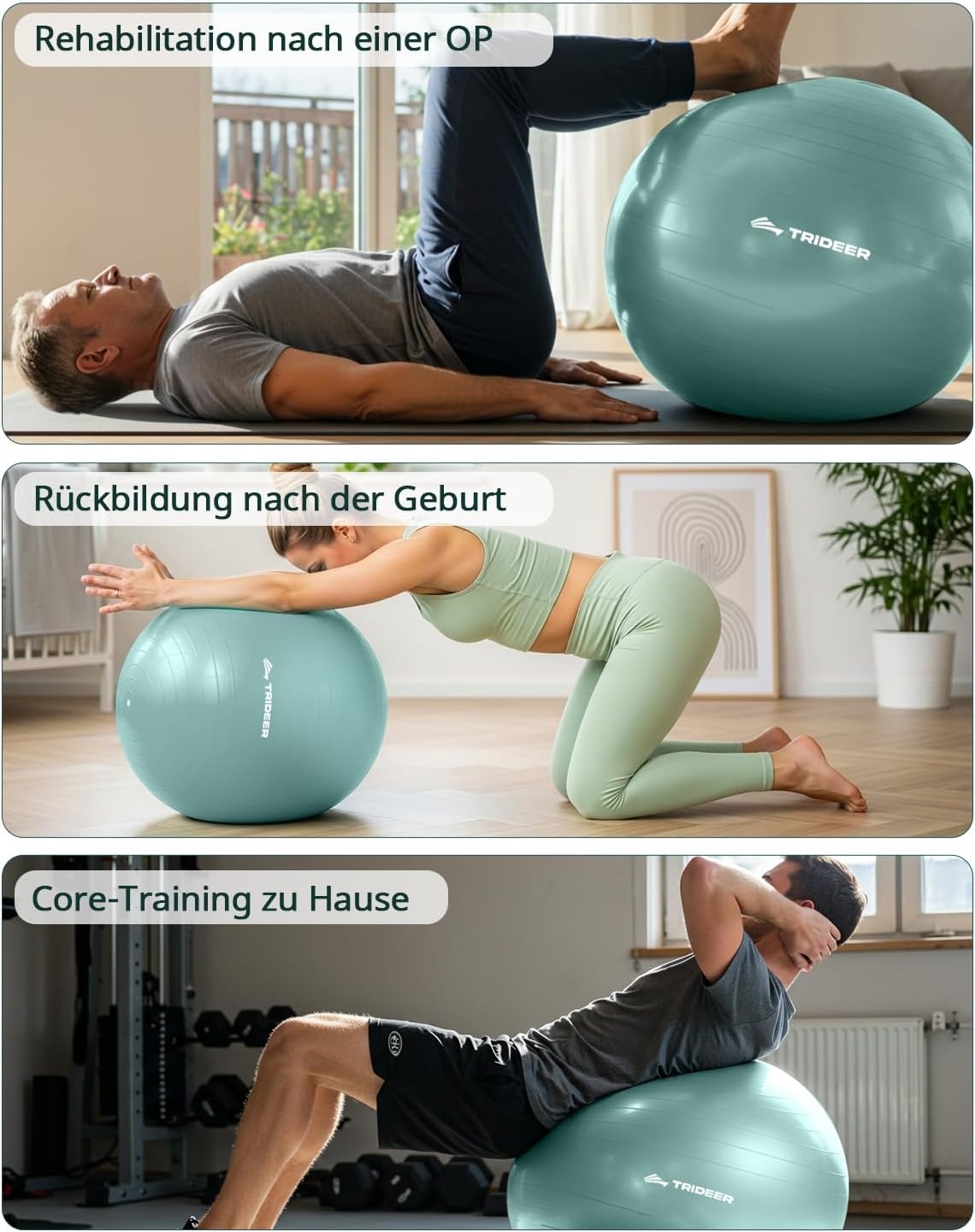 Fitnessbal Groen 65cm - Anti-burst | 28% Korting