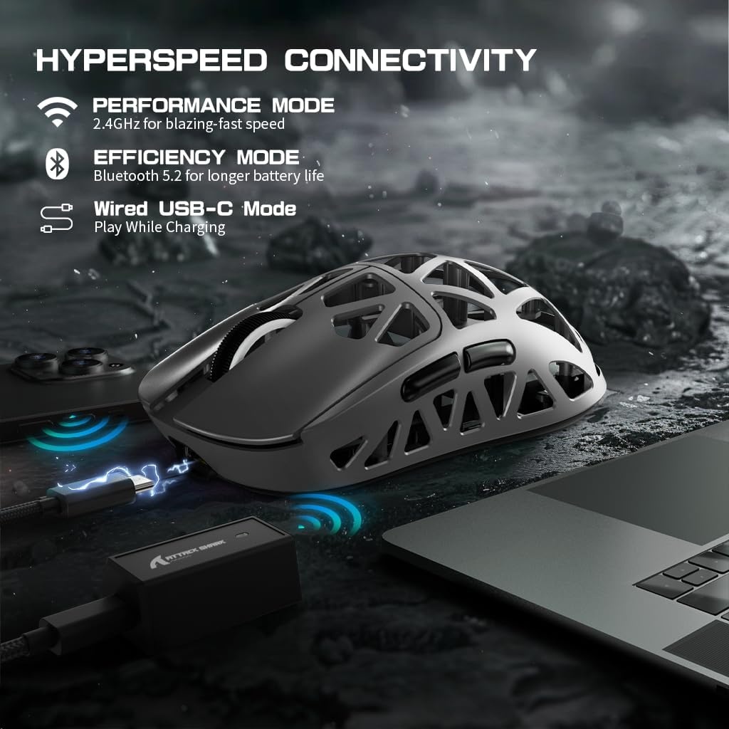 Superlichte Gamingmuis Grijs - 34% Korting!