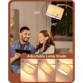Gouden Booglamp met Beige Linnen Kap | Verstelbaar | 34% Korting
