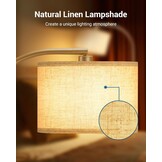 Gouden Booglamp met Beige Linnen Kap | Verstelbaar | 34% Korting