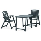 Inklapbare Kunststof Bistroset - 3-Delig Groen - 30% Korting