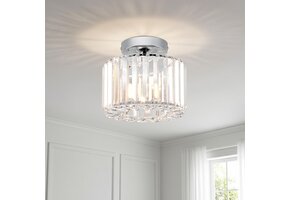 Zilver Kristal Plafondlamp Kroonluchter - 33% Korting