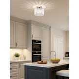 Zilver Kristal Plafondlamp Kroonluchter - 33% Korting