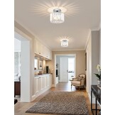 Zilver Kristal Plafondlamp Kroonluchter - 33% Korting