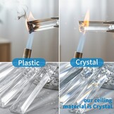 Zilver Kristal Plafondlamp Kroonluchter - 33% Korting