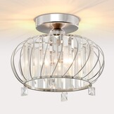 Zilver Kristal Plafondlamp Kroonluchter - 33% Korting