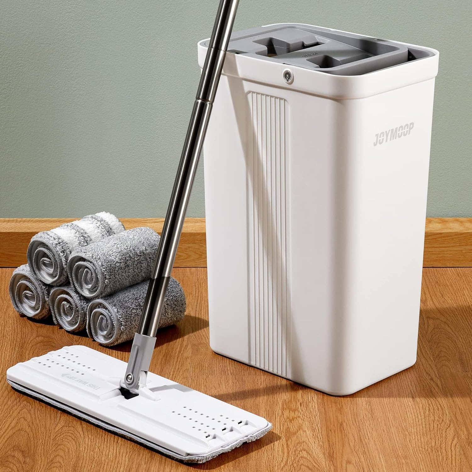 Zelfreinigende Dweilset met Emmer & 5 Pads - 34% Korting!