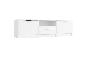 Trendy TV-meubel 140cm met Korting - Wit Bewerkt Hout