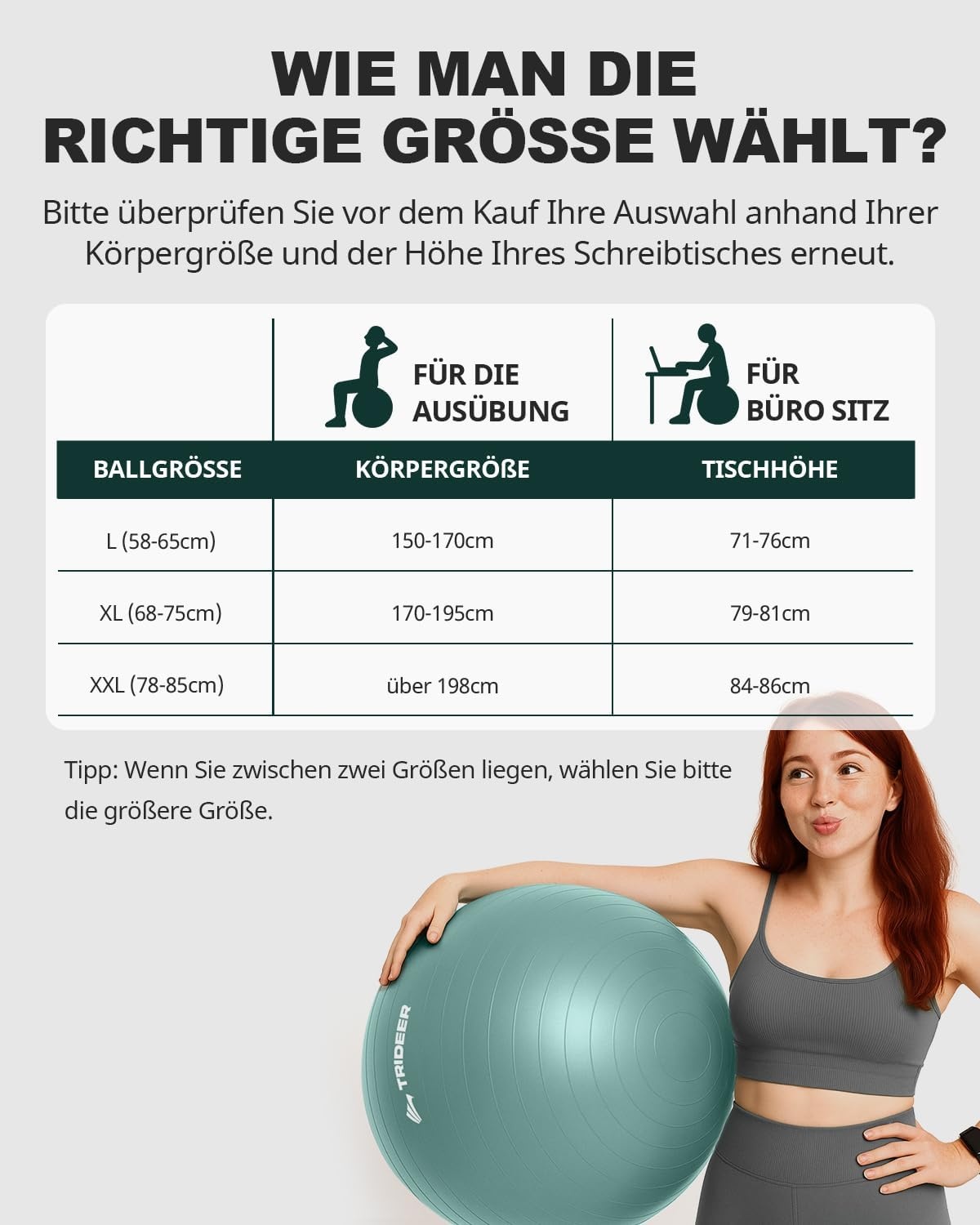 Groene Yogabal 65cm met Anti-burst | 32% Korting