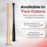 Honkbalknuppel Hevea-hout 76cm - Zwart of Natuurlijk - 28% Korting