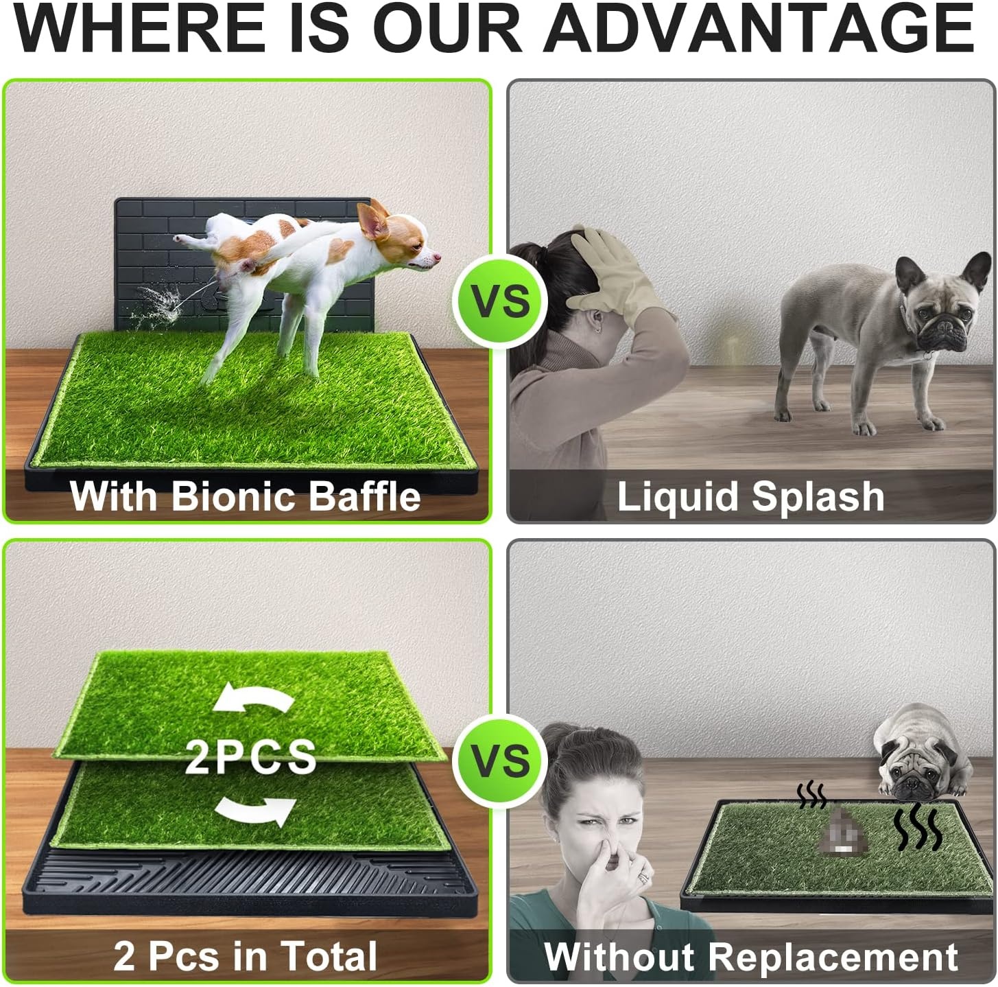 Honden Trainingspad Kunstgras 2 stuks - 59% Korting!
