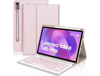 Toetsenbordhoes Lichtroze voor Idea Tab Pro 12.7" (33% Korting)