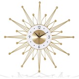 Gouden Wandklok Metaal 56 cm - Stille Werking