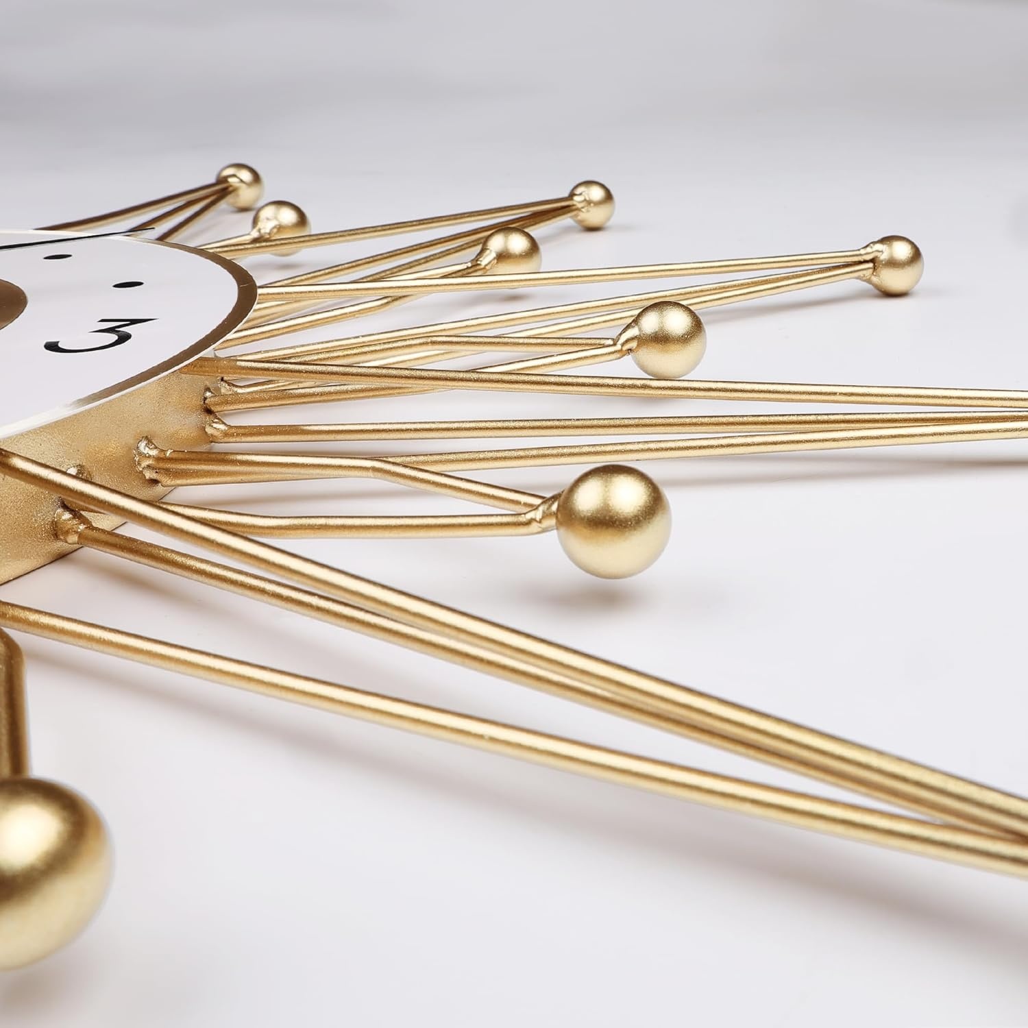 Gouden Wandklok Metaal 56 cm - Stille Werking