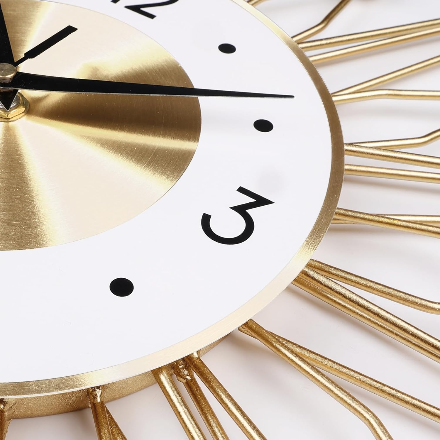 Gouden Wandklok Metaal 56 cm - Stille Werking
