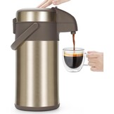 Thermoskan pomp 4L Goud RVS | 58% korting | 6u warm / 12u koud