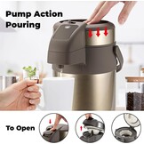 Thermoskan pomp 4L Goud RVS | 58% korting | 6u warm / 12u koud