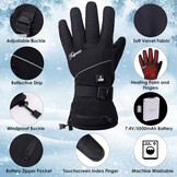 Verwarmde Handschoenen M | Touchscreen | Waterdicht | 7.4V Accu | 35% Korting