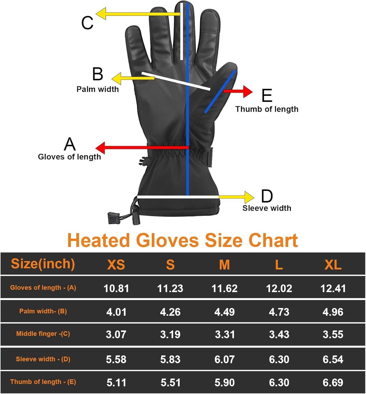 Verwarmde Handschoenen M | Touchscreen | Waterdicht | 7.4V Accu | 35% Korting