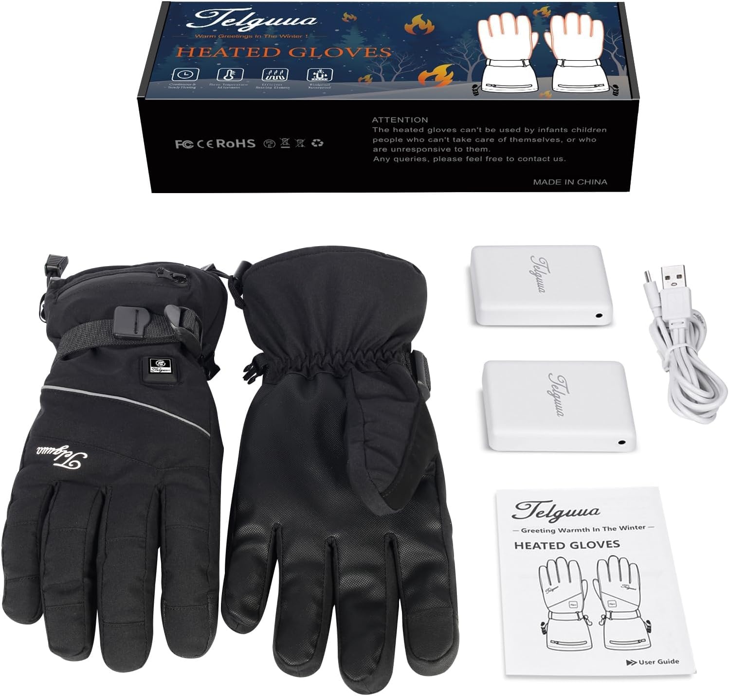 Verwarmde Handschoenen M | Touchscreen | Waterdicht | 7.4V Accu | 35% Korting