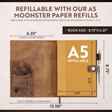 Leren Notitieboek A5 met Levensboom Reliëf & Pen - 42% Korting!