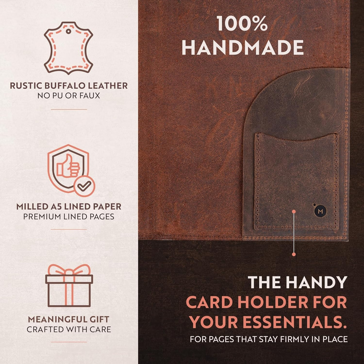 Leren Notitieboek A5 met Levensboom Reliëf & Pen - 42% Korting!