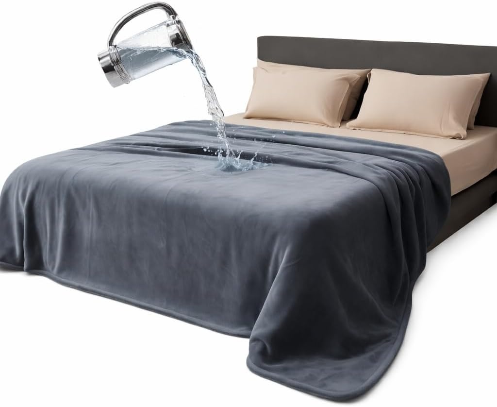 Waterdichte Omkeerbare Deken 152x203cm Donkergrijs/Licht - 34% Korting