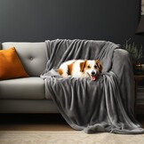 Waterdichte Omkeerbare Deken 152x203cm Donkergrijs/Licht - 34% Korting